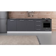 Minar 275 cm Mutfak Dolabı Beyaz Antrasit 275-A6-ALT Modül