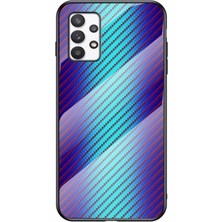 Hello-U Karbon Fiber Doku Temperli Cam Pc + Tpu Kılıf Izi Çizilmeye Dayanıklı Telefon Kılıfı Galaxy A53 5g - Mavi  (Yurt Dışından)