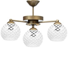 Modavize Retro Rustik Eskitme Üçlü Avize