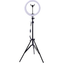 Asfal Tripod 210 cm - Led Halka Işık Makyaj Stüdyo Işığı Ring Light