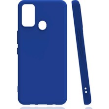 Smcase Tecno Spark 7 Kılıf Renkli Korumalı Premier Mat Silikon Mavi