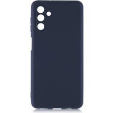 Smcase Samsung Galaxy A13 Kılıf Mat Korumalı Soft Premier Silikon + Nano Glass Siyah