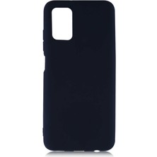 Dlrcase Samsung Galaxy A03S Kılıf Mat Korumalı Soft Premier Silikon + Nano Glass Siyah