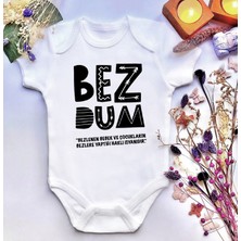 İrembaby Unisex Bebek Baskılı %100 Pamuklu Çıtçıtlı Body Zıbın