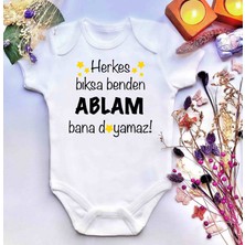 İrembaby Unisex Bebek Baskılı %100 Pamuklu Çıtçıtlı Body Zıbın