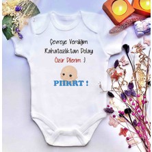 İrembaby Unisex Bebek Baskılı %100 Pamuklu Çıtçıtlı Body Zıbın