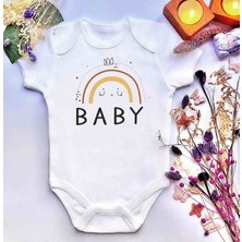 İrembaby Unisex Bebek Baskılı %100 Pamuklu Çıtçıtlı Body Zıbın