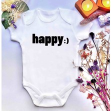 İrembaby Unisex Bebek Baskılı %100 Pamuklu Çıtçıtlı Body Zıbın