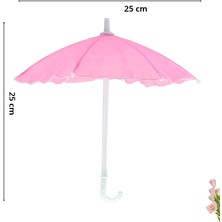 Süsle Bebek ve Parti Dekoratif SüS Şemsiyesi, 25 cm - Pembe