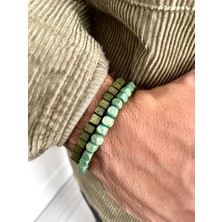 Padore Accessory Ihlamur Yeşili Ahşap, Ilkbahar Yeşili Ahşap Bileklik Seti