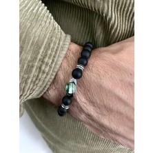 Padore Accessory Unisex Ceyd Taşı Ile Dizayn Edilmiş Çok Şık Doğal Taş Bileklik