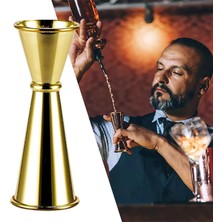Dolity Paslanmaz Çelik Kokteyl Cam Margarita Parti Bayram Altın 1 2oz Için Çift Başlı (Yurt Dışından)