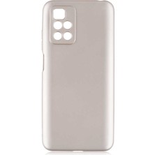 Case Street Xiaomi Redmi 10 Kılıf Korumalı Mat Soft Premier Silikon+Nano Glass Gold