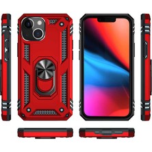 Case Street Apple iPhone 13 Mini Kılıf Vega Tank Standlı Yüzüklü Mıknatıslı Lacivert