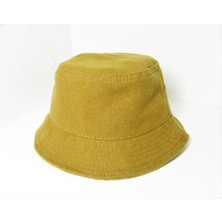 Salar Ticaret Kaşe Bucket Şapka Hardal