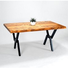 Entema Doğal Ağaç Masif Hibrit Kütük Masa ve Sehpa 60 cm x 120 cm