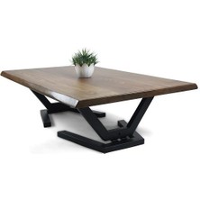 Entema Doğal Ağaç Masif Hibrit Kütük Masa ve Sehpa 75 cm x 115 cm