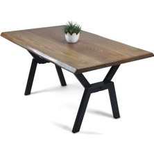 Entema Doğal Ağaç Masif Hibrit Kütük Masa ve Sehpa 75 cm x 165 cm