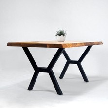 Entema Doğal Ağaç Masif Hibrit Kütük Masa ve Sehpa 75 cm x 165 cm