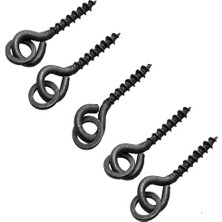 Sazan Rig Boili Yem Vidası Siyah Metal 13 mm (10 Adet)