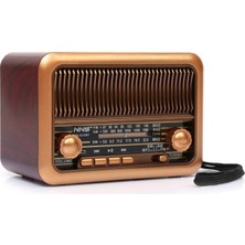 Hobimtek Taşınabilir Nostaljik Radyo Bluetooth Hoparlör Mp3 Çalar HT-3315BT Nns 3315