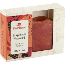 The Soap Factory Artizan Seri Üzüm Çekirdeği-E Vitamini Sabunu 100 g - Cildi Besler ve Yeniler - Tam Bakım Sağlar - Özel Tasarım - Soğuk Sıkım Sabun