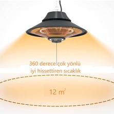 Mirkraft Elirg Light LED Işıklı Elektrikli Infrared Tavan Isıtıcısı