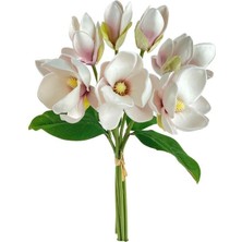 Nettenevime Yapay Çiçek Manolya Letex Eva Magnolia Pudra Uçuk Lila 33 cm