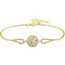 Harem Altın Gümüş Gold Baget Taşlı Bileklik