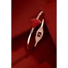 Frnch Kadın Çelik Figürlü Parıltılı Taşlı Bileklik FRJ10912-1012-R