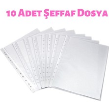 Hellove Şeffaf Dosya + Plastik Telli Dosya A4 Poşet Dosya Mavi Dosya