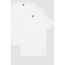 ROCKANDROLL Düz, Baskısız Beyaz T-Shirt Erkek 2'li Eko Paket