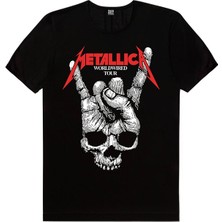 Rock&Roll Geometrik Geyik, Kuru El, Metallica Jack Logo Erkek 3'lü Eko Paket T-Shirt