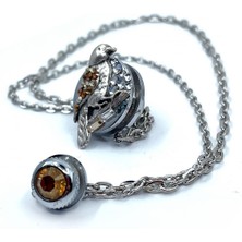 Kravatkolik Gümüş Renk Kuş Motifli Zincirli Ceket Yaka Iğnesi YI355