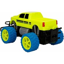 Suncon 1:18 Uzaktan Kumandalı Neon Jumbo Weels USB Şarjlı Araba 26 cm - Sarı Pickup