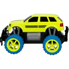 Suncon 1:18 Uzaktan Kumandalı Neon Jumbo Weels USB Şarjlı Araba 26 cm - Sarı Jeep