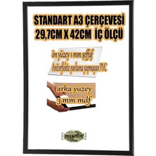 MİXEFOR A3 Çerçeve-Renk SİYAH Arka Yüzey 3mm Mdf-Ön yüzey  Kırılmaz  parlama yapmayan Antireflektif