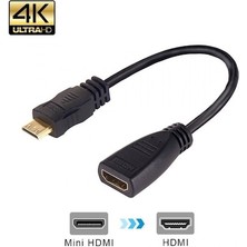Aldım Geldi Mini HDMI To HDMI Altın Uçlu Kablo Adaptör Çevirici Gold Cable