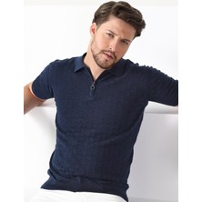 Ferraro A.laci Polo Yaka Fermuarlı Erkek Pamuk Triko T-Shirt