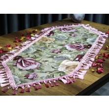 Çeyiz Diyarı Golden Rose Tiny Lüx Püsküllü Runner