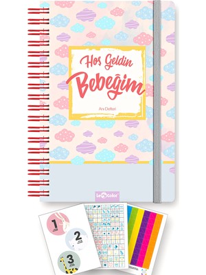 Le Color Bebek Anı Defteri ve Hamile Albümü Pembe + Sticker