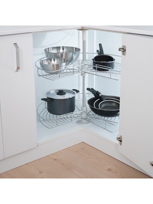 Huzur Mobilya Aksesuarları 3/4 Doner Sepet 59 cm