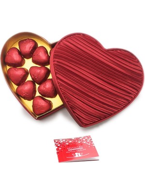 Nin Chocolate Sevgililer Günü Çikolatası Kalp Kutuda Yaldızlı Çikolata
