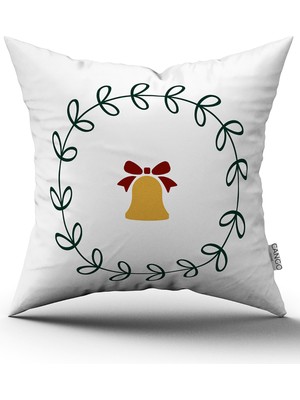 Cango Home Yeşil Kırmızı Yılbaşı Temalı Dijital Baskılı Kırlent Kılıfı CGH907