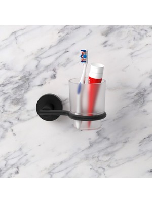 Tekno-tel Alüminyum Diş Fırçalık Mat Siyah MG474