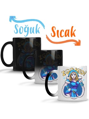 Baskı Dükkanı Dota 2 World Of Warcraft Crystal Maiden Sihirli Kupa Bardak Porselen