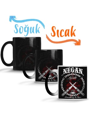 Baskı Dükkanı The Walking Dead Negan Sihirli Kupa Bardak Porselen