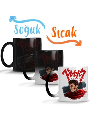 Baskı Dükkanı Berserk Guts Puck Sihirli Kupa Bardak Porselen