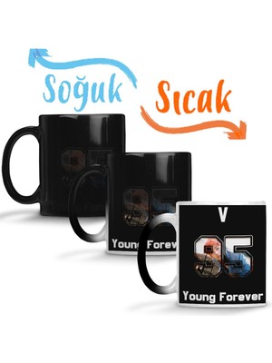 Baskı Dükkanı Bts Young Forever V Sihirli Kupa Bardak Porselen