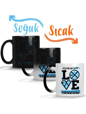 Baskı Dükkanı Exo Xoxo Love Sihirli Kupa Bardak Porselen